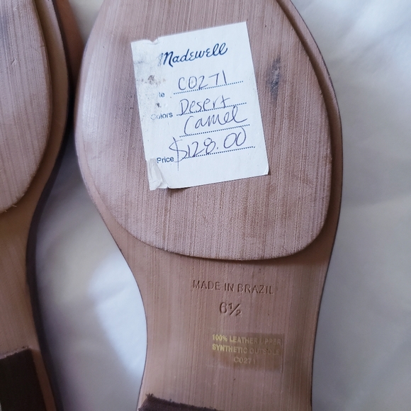 Madewell NWT  Boardwalk Ankle Strap Leather Sandals - 6.5 - Picture 8 of 9